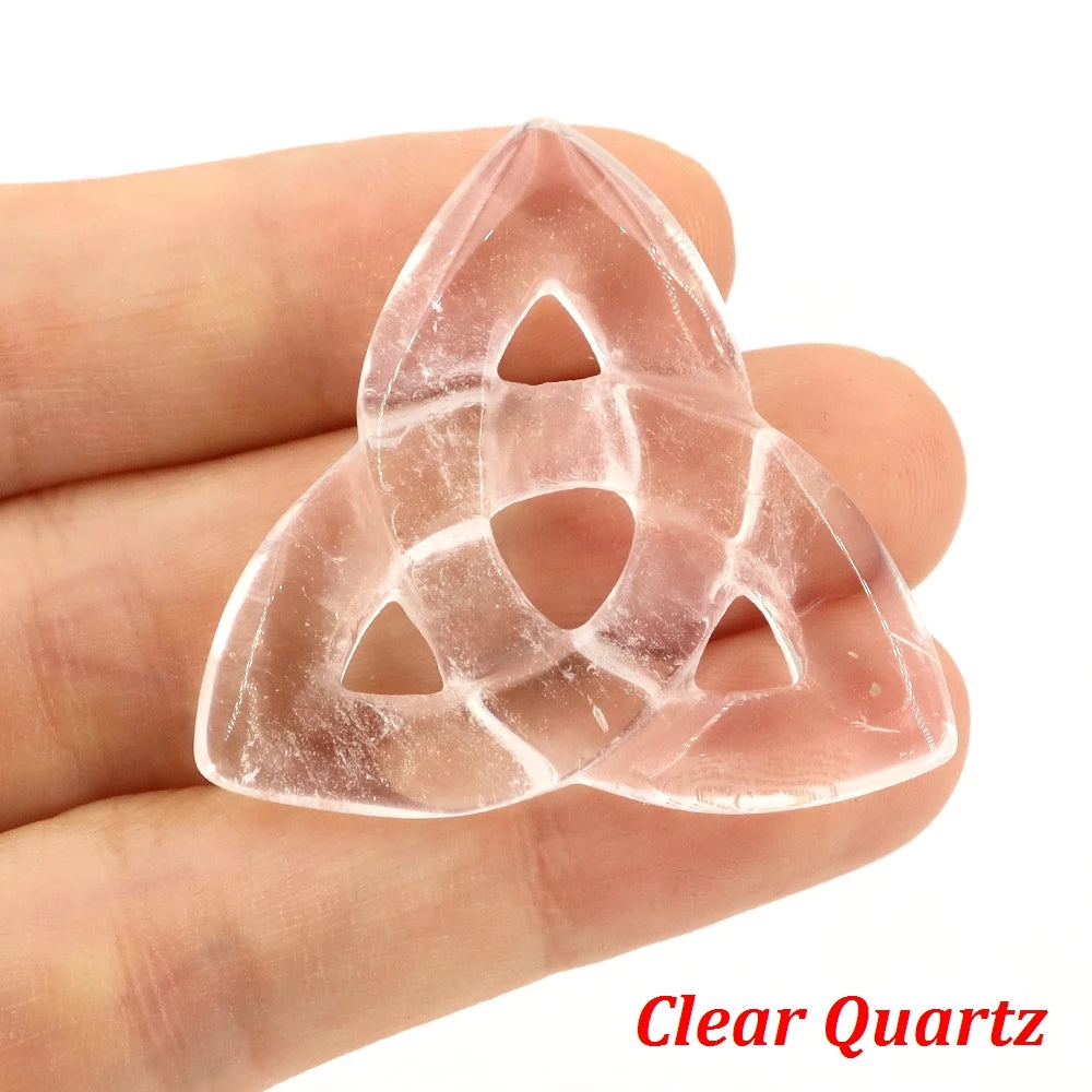 Natural Stone Celtic Knot Pendant Ornaments | Crystal Sets