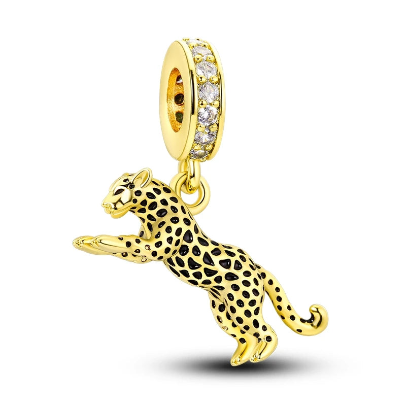 925 Sterling Silver Animal & Floral Charms for Bracelets – Cat, Sunflower & More