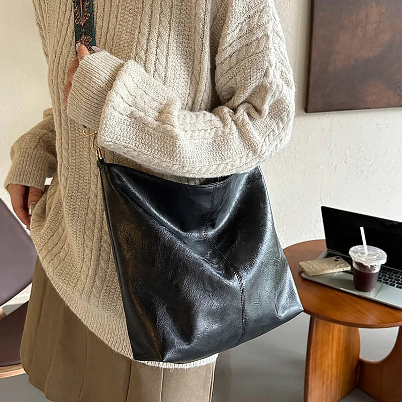 Wander Muse Faux Leather Bag | Wide Geometric Strap