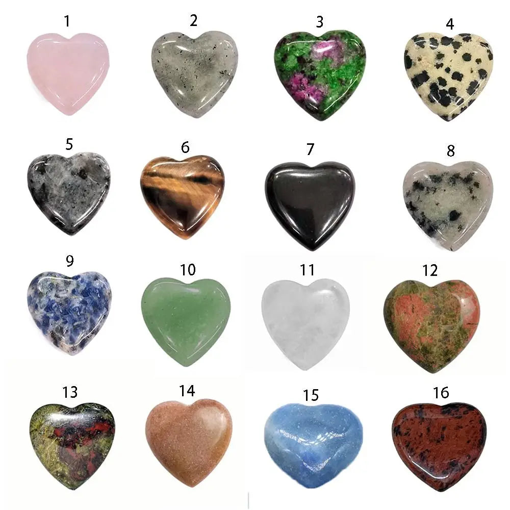 Heart-Shaped Crystal Stone | 20mm Polished Gemstone | Pocket Crystal Gift