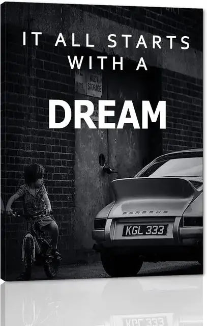 Inspirational Success Quotes Canvas Wall Art | Motivational Home Decor