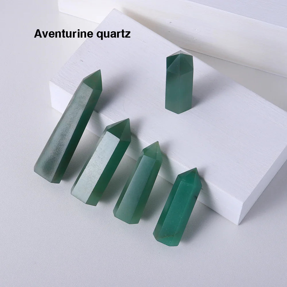 Natural Crystal Tower Wand — Choose Your Stone | Reiki Healing Point for Home Decor & Meditation