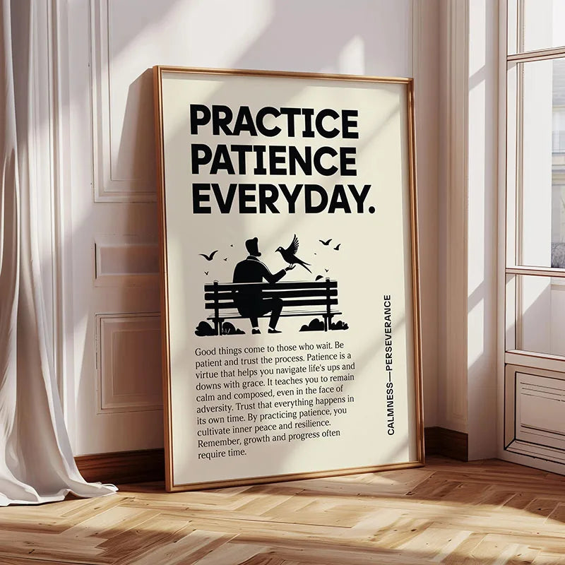 Motivational Quote Canvas Print | Minimalist Wall Art for Home & Office