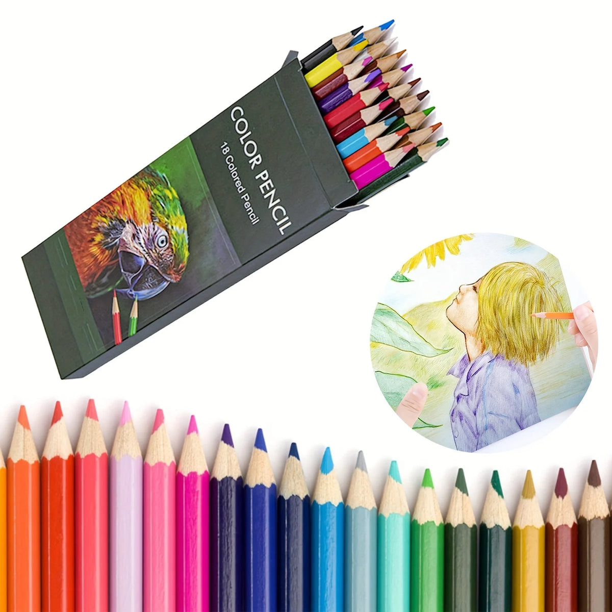 Wooden Color Pencil Set – For Coloring, Drawing & Creative Rituals