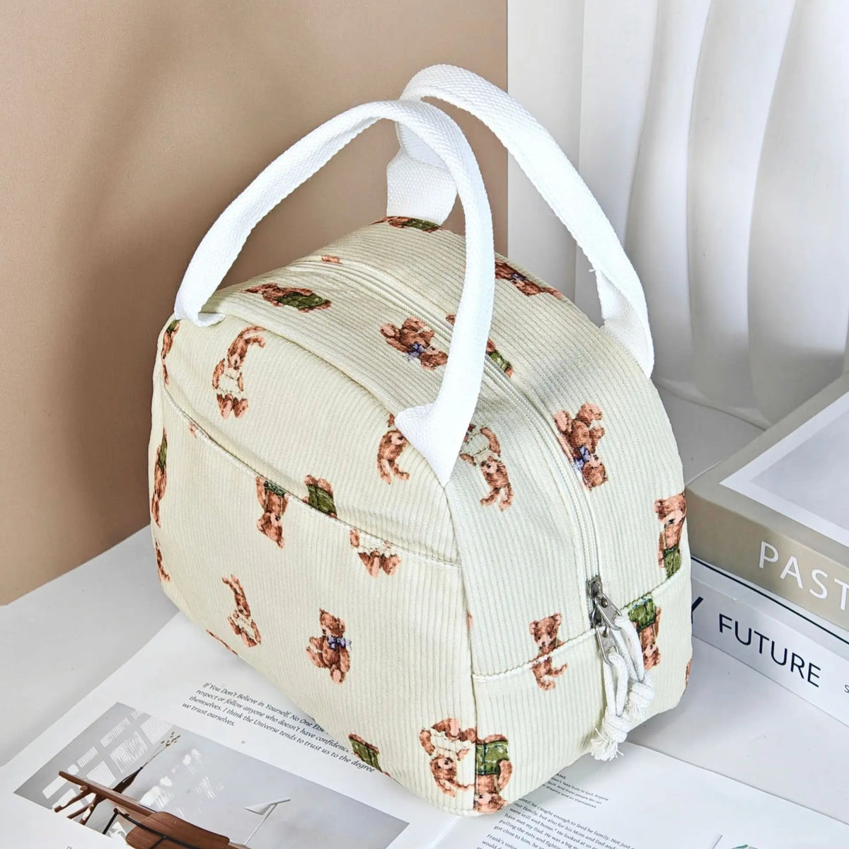 Quilted Floral Lunch Bag | Reusable Picnic & Travel Tote