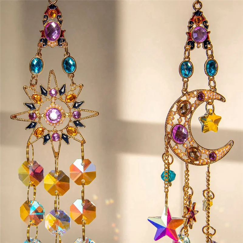 Sun & Moon Crystal Suncatcher