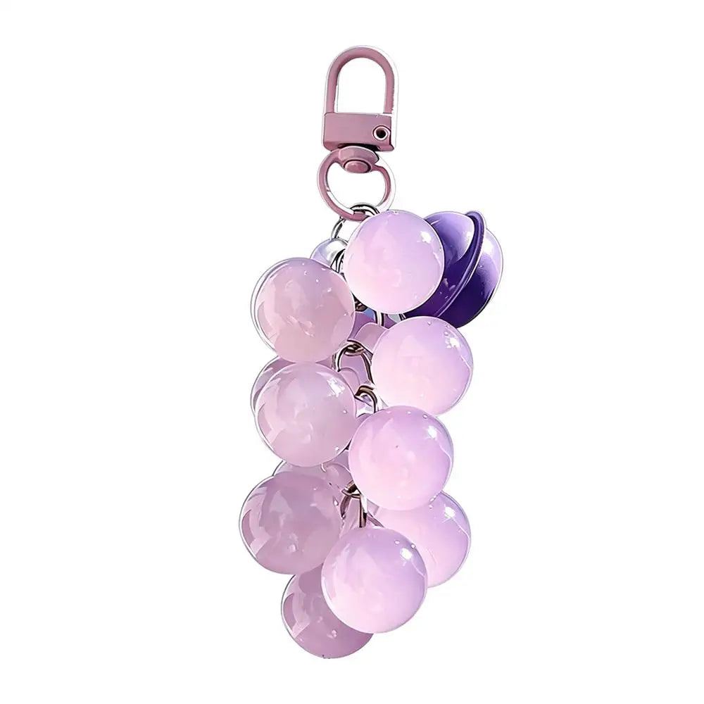 UV Color-Changing Grape Bag Charm – Sun-Sensing Fruit Keychain for Purses & Bags