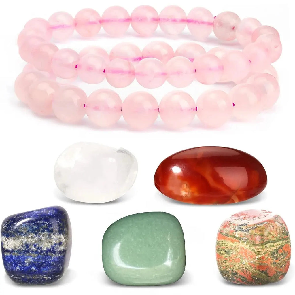 Crystal Healing Stone Gift Set | Abundance & Prosperity Gemstone Kit
