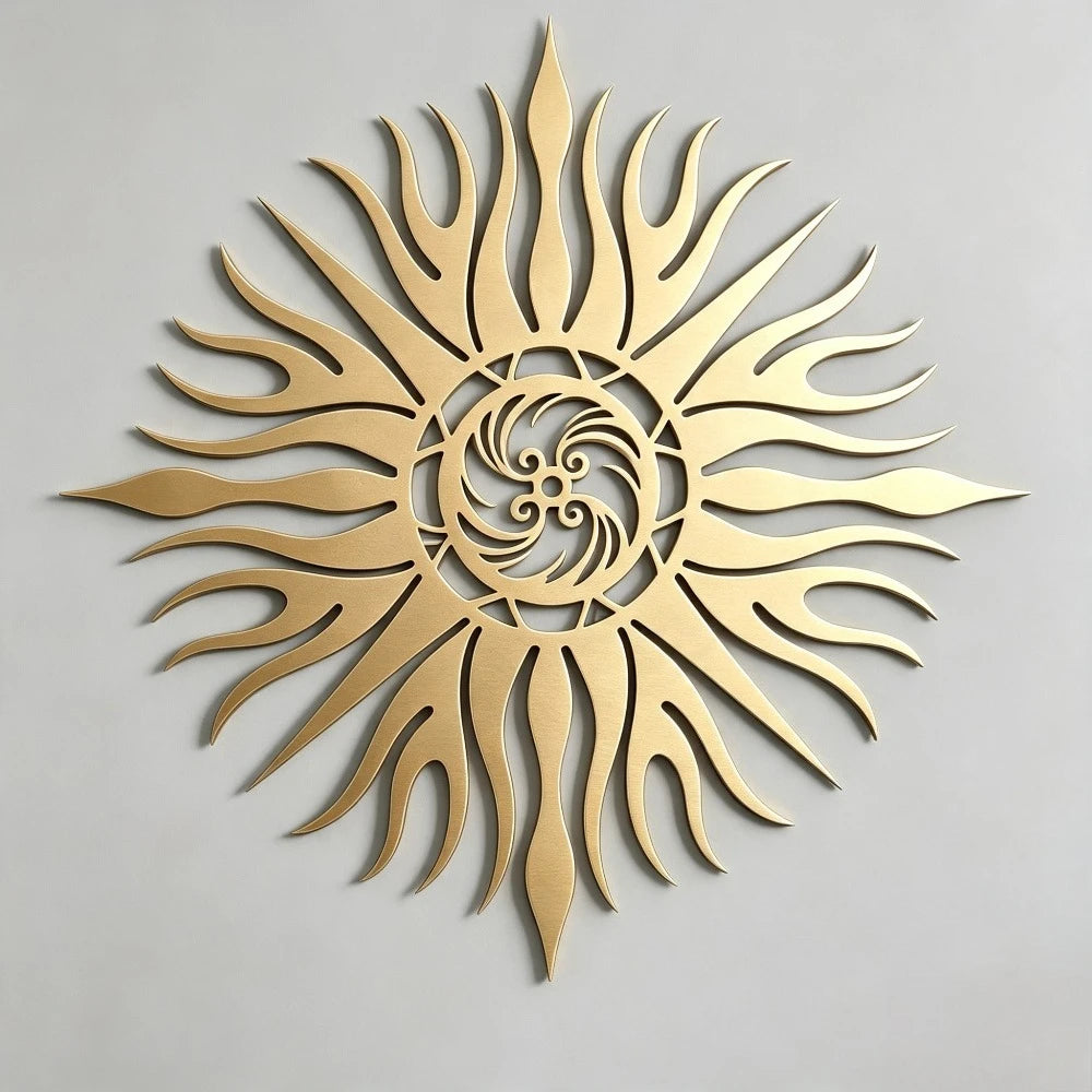 Swirling Sunburst Metal Wall Art
