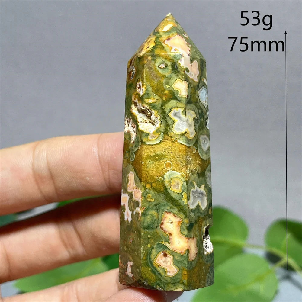 Natural Rainforest Crystal Tower — Flashy Quartz Mineral Wand for Reiki & Feng Shui