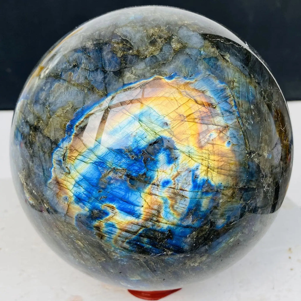 Natural Labradorite Crystal Sphere — Rainbow Healing Ball
