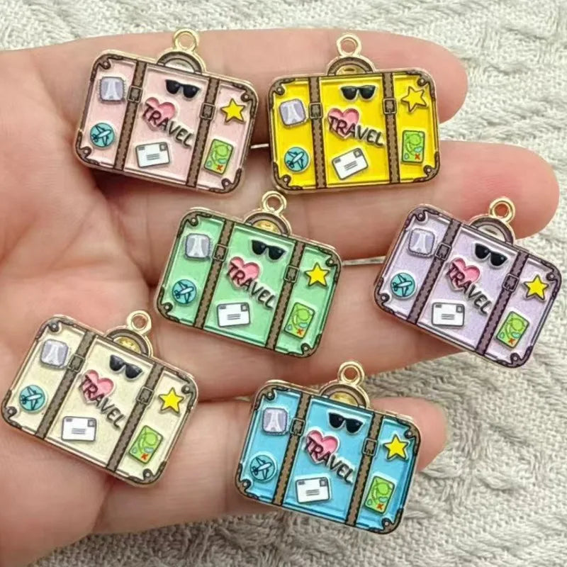 Cute Enamel Handbag Charm Set | Colorful Cartoon Pendants for DIY Jewelry