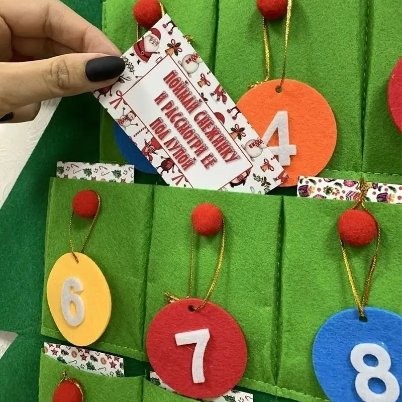 Christmas Magic Felt Tree Countdown Calendar
