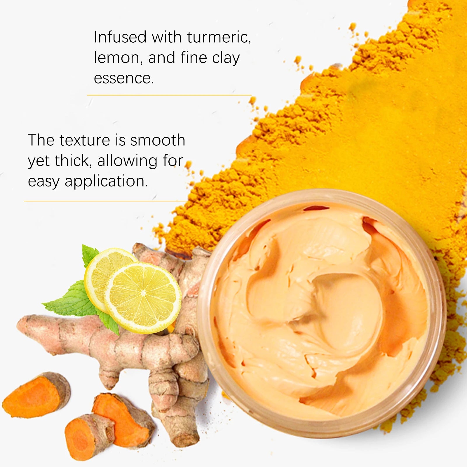 Turmeric & Vitamin C Clay Mask – Deep Cleansing, Pore-Minimizing & Brightening