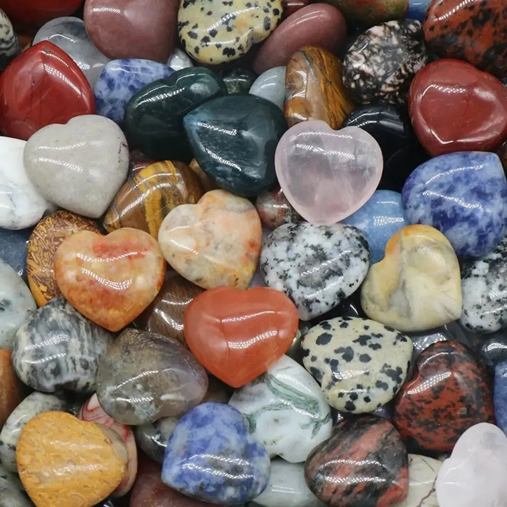 Heart-Shaped Crystal Stone | 20mm Polished Gemstone | Pocket Crystal Gift