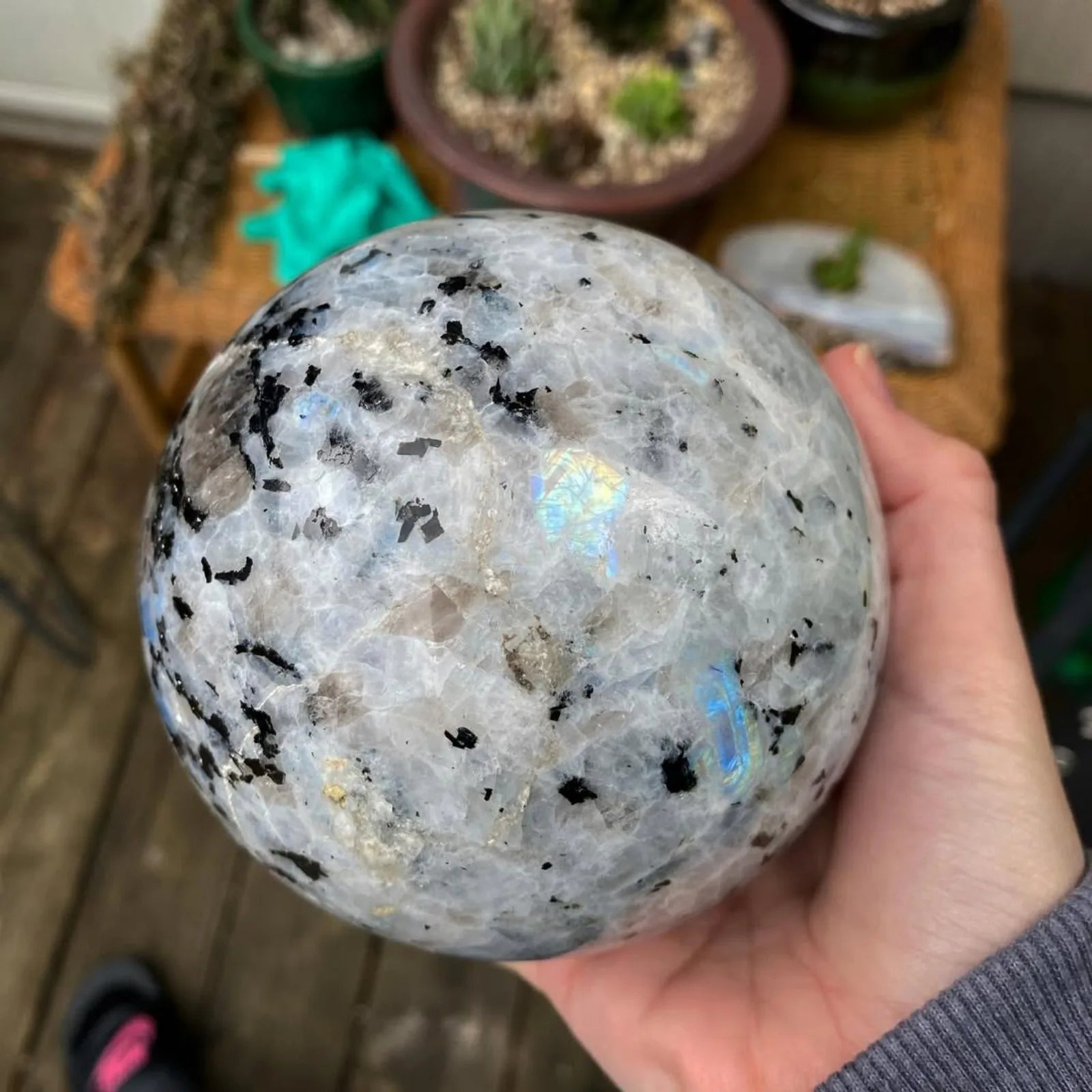 Natural Moonstone Crystal Sphere | Ethereal Glow · Intuition & Divine Feminine Energy
