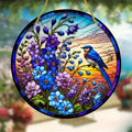 Stained Glass Acrylic Suncatcher | Round Window Hanging