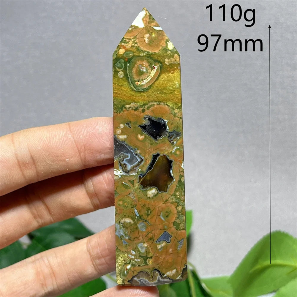 Natural Rainforest Crystal Tower — Flashy Quartz Mineral Wand for Reiki & Feng Shui