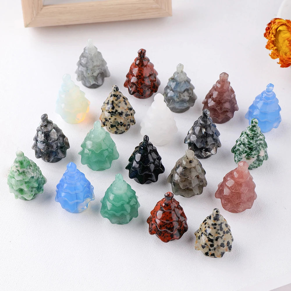 Mini Gemstone Christmas Tree Figurine