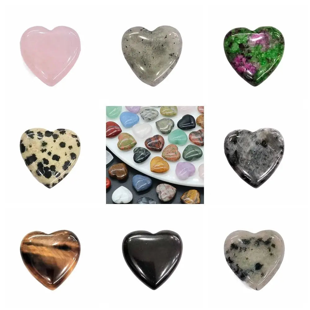 Heart-Shaped Crystal Stone | 20mm Polished Gemstone | Pocket Crystal Gift