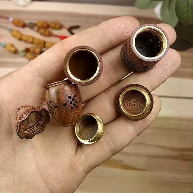Hollow Carved Wood Aromatherapy Diffuser | Boho Fragrance Decoration