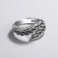 925 Sterling Silver Angel Wing Ring