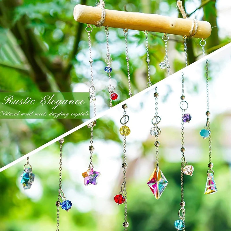 Handmade Crystal Wind Chime Suncatcher Pendant
