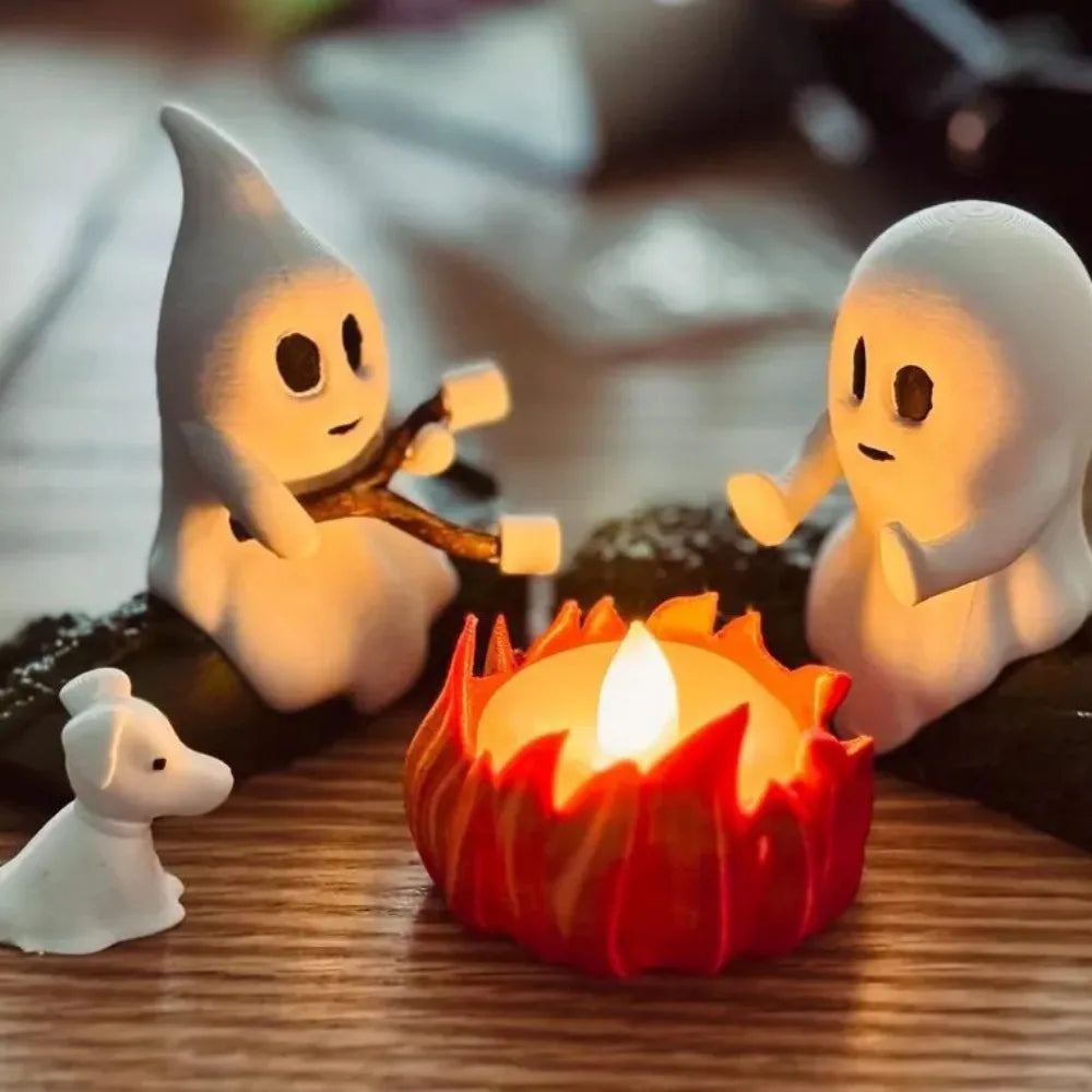 Halloween Ghost Campfire Decor Set | Spooky Outdoor Party Props