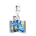Moon, Cat & Fantasy CZ Charms – Silver Plated Bracelet & Keychain Pendants