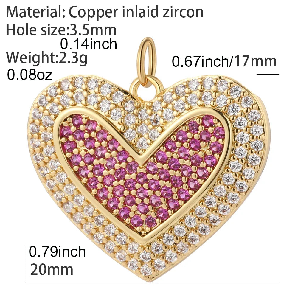Bohemian Heart Charms – Copper DIY Pendants for Bracelets, Necklaces & Earrings