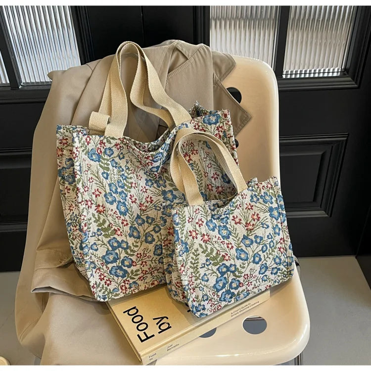 Oversized Canvas Tote Bag — Casual Commuter Shoulder Bag