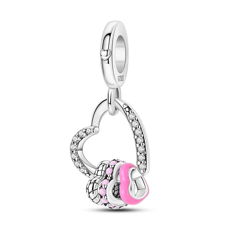 925 Sterling Silver Animal & Floral Charms for Bracelets – Cat, Sunflower & More