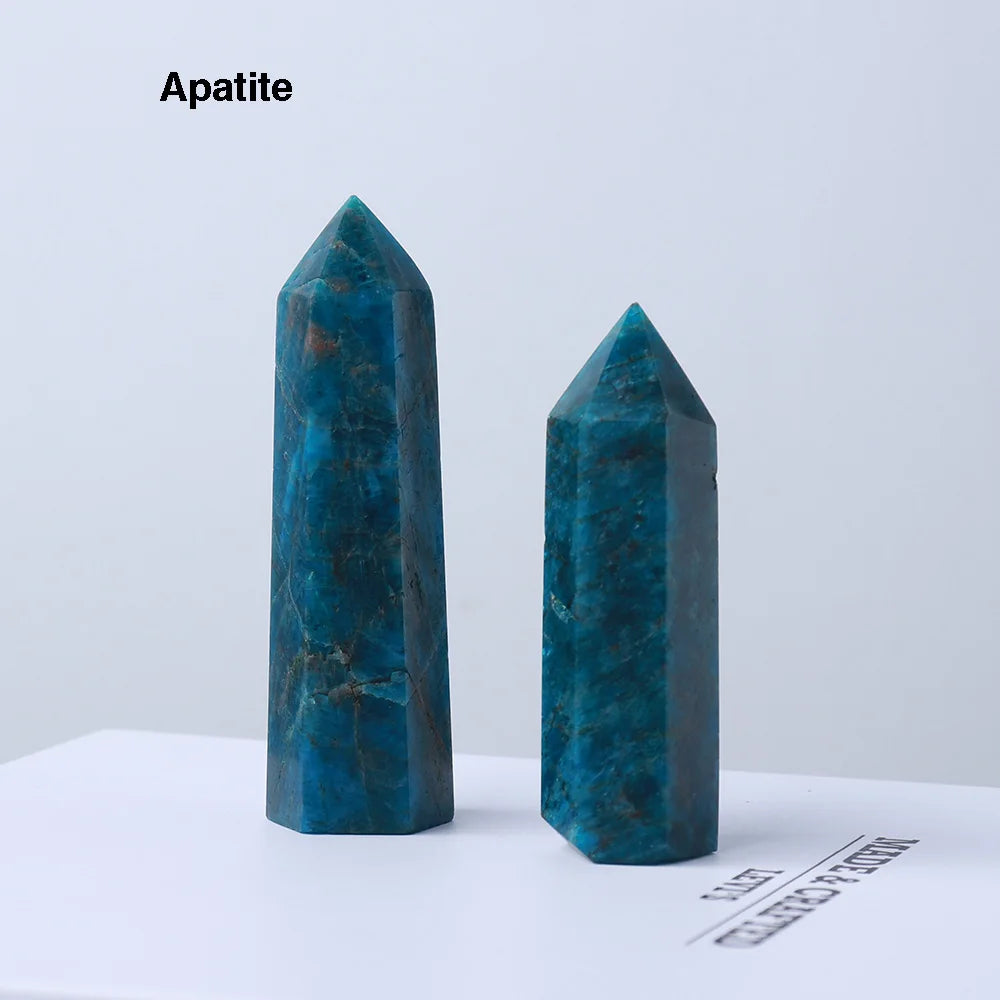 Natural Crystal Tower Wand — Choose Your Stone | Reiki Healing Point for Home Decor & Meditation