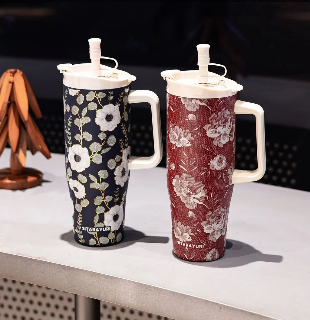 Garden & Bow Insulated Tumbler with Handle | 1200 ml