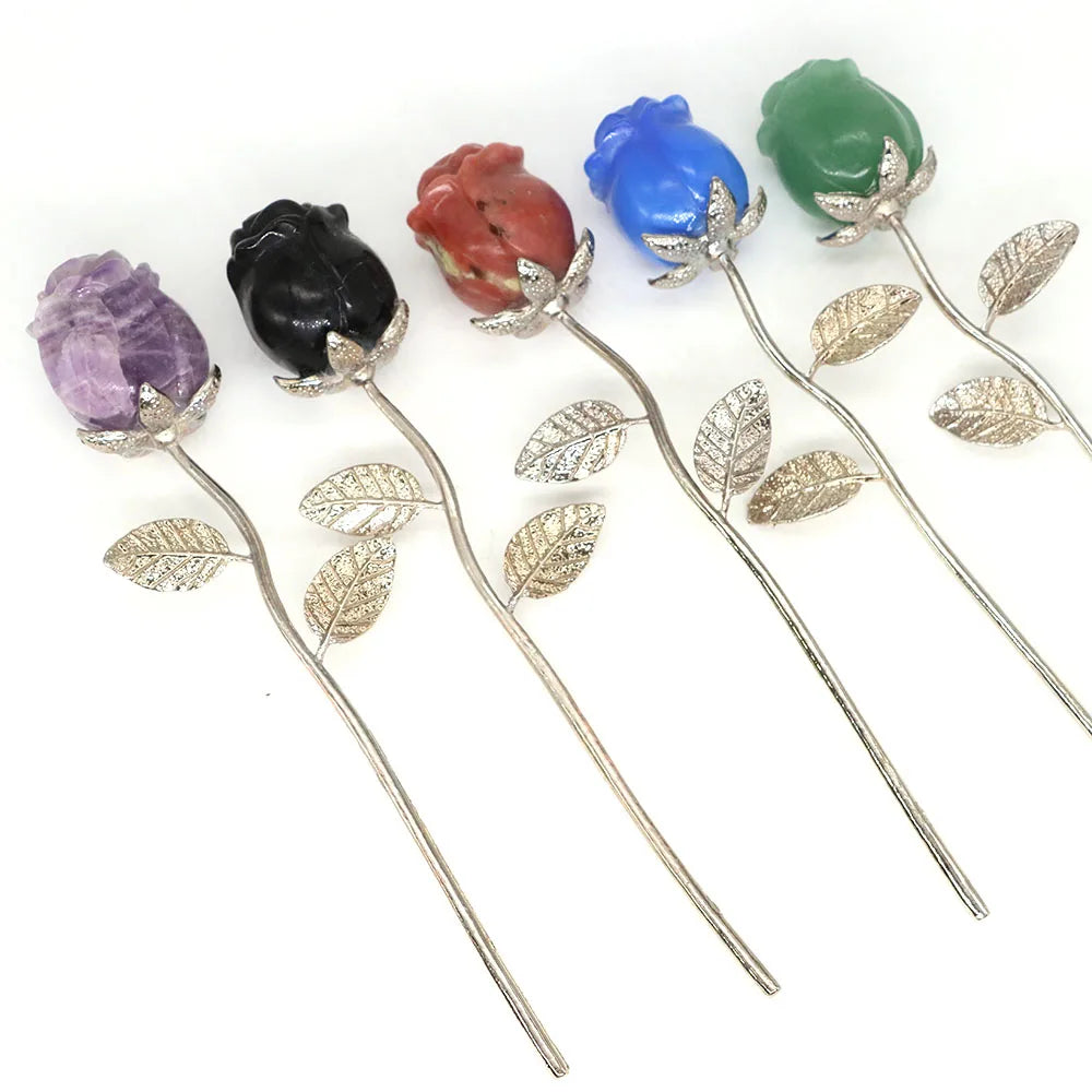 Natural Gemstone Crystal Rose — Bulk Gift Set