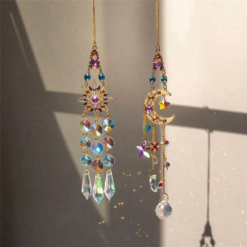 Sun & Moon Crystal Suncatcher