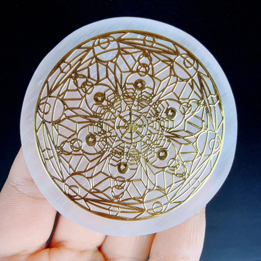Natural Crystal Selenite Charging Plate