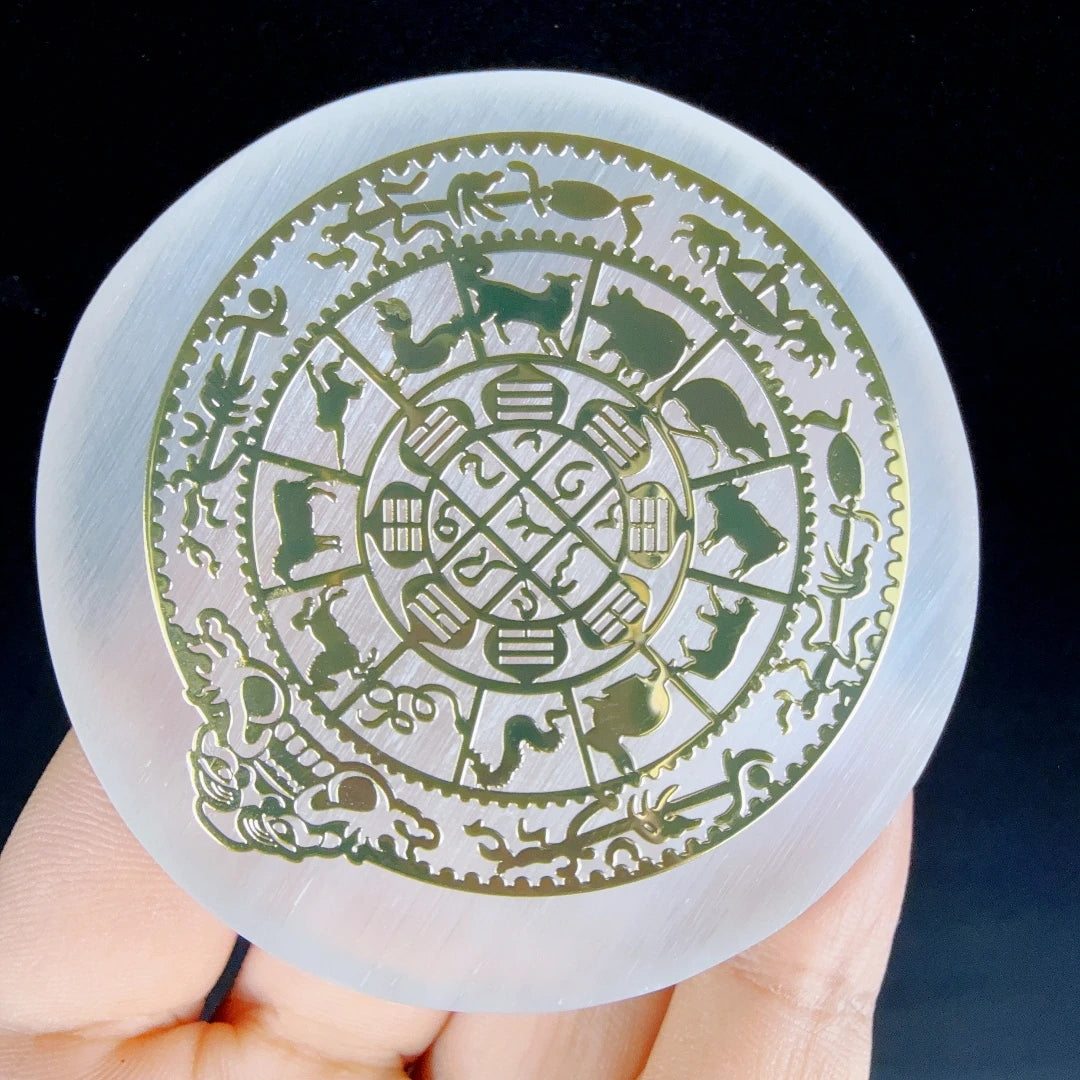 Natural Crystal Selenite Charging Plate