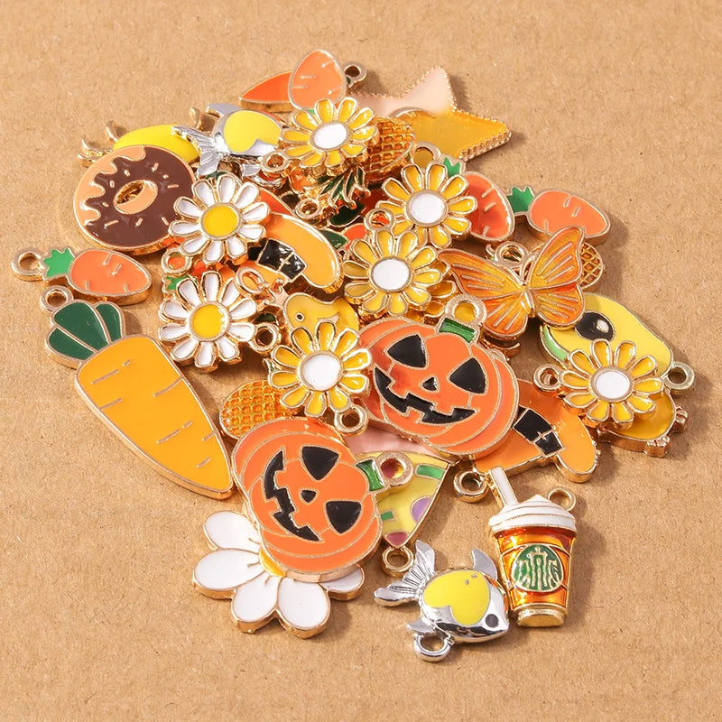 Enamel Charm Set for Jewelry Making | Bows, Bags & More (10 pcs)