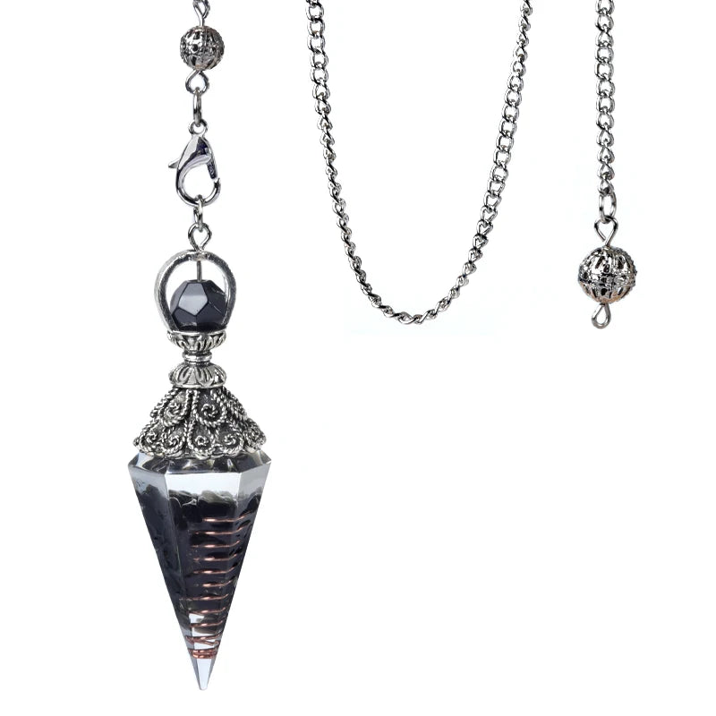 Crystal Pendulum Pendant | Natural Stone Dowsing Necklace