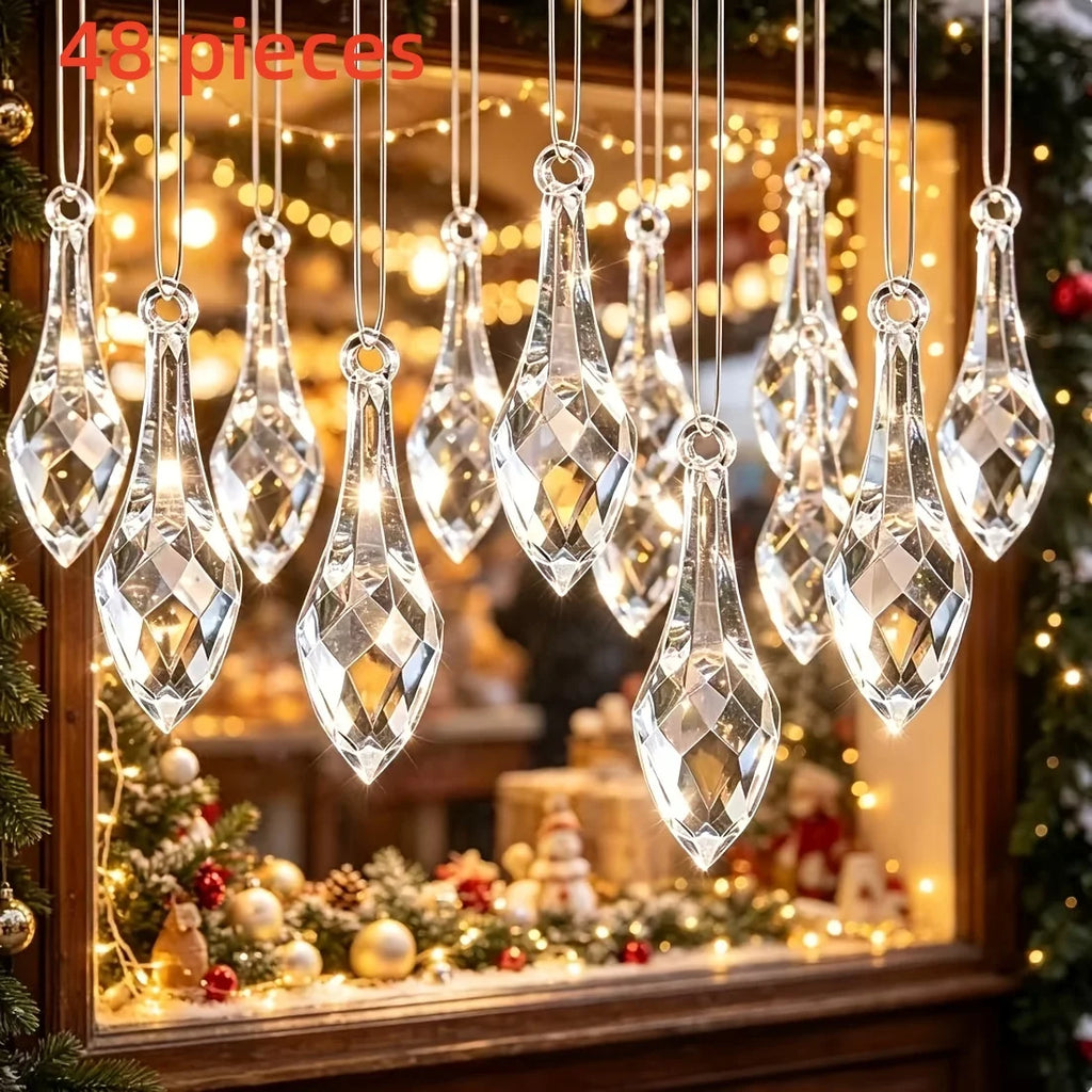 Clear Acrylic Icicle Drop Ornaments | Christmas & DIY Decor