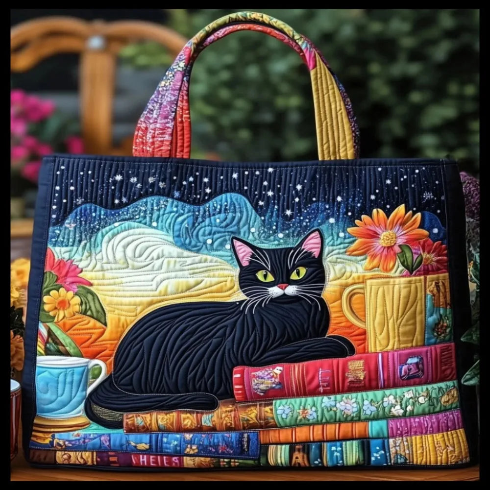 Vintage Quilted Canvas Tote Bag | 3D Art Prints for Nature & Animal Lovers