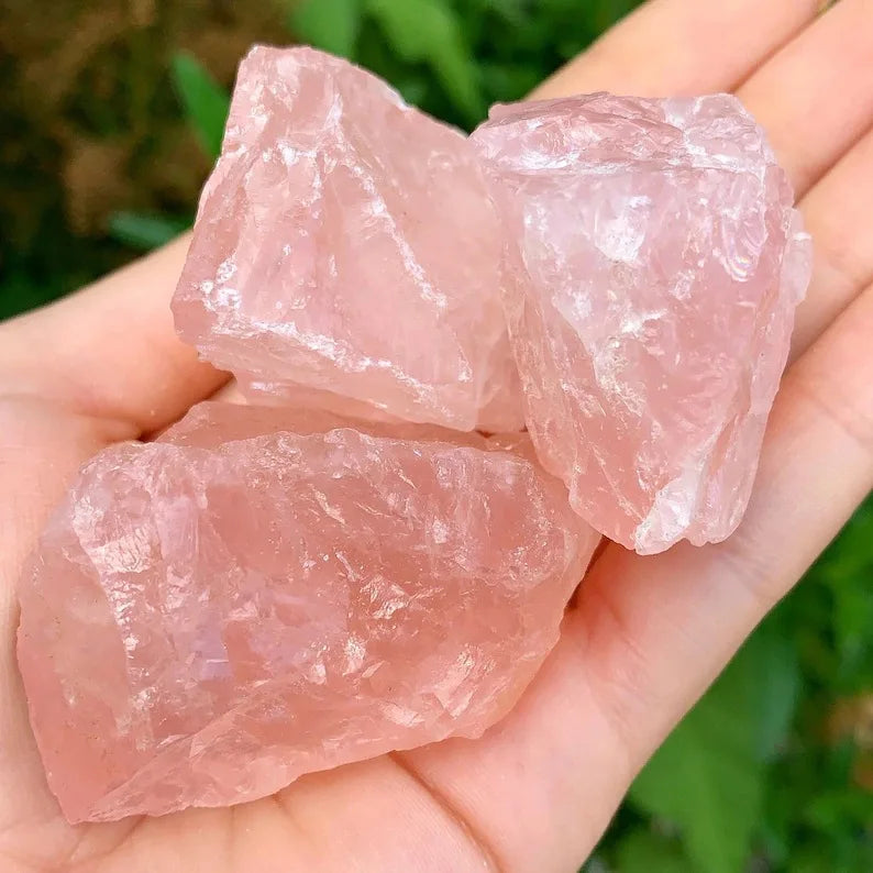 Raw Rose Quartz Healing Stone — Rough Pink Crystal Chunk