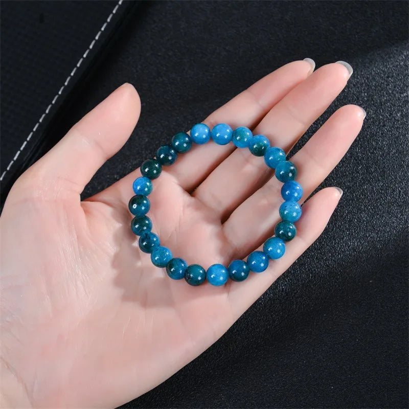 Natural Gemstone Beaded Bracelet — Healing Crystal Stretch Bracelet