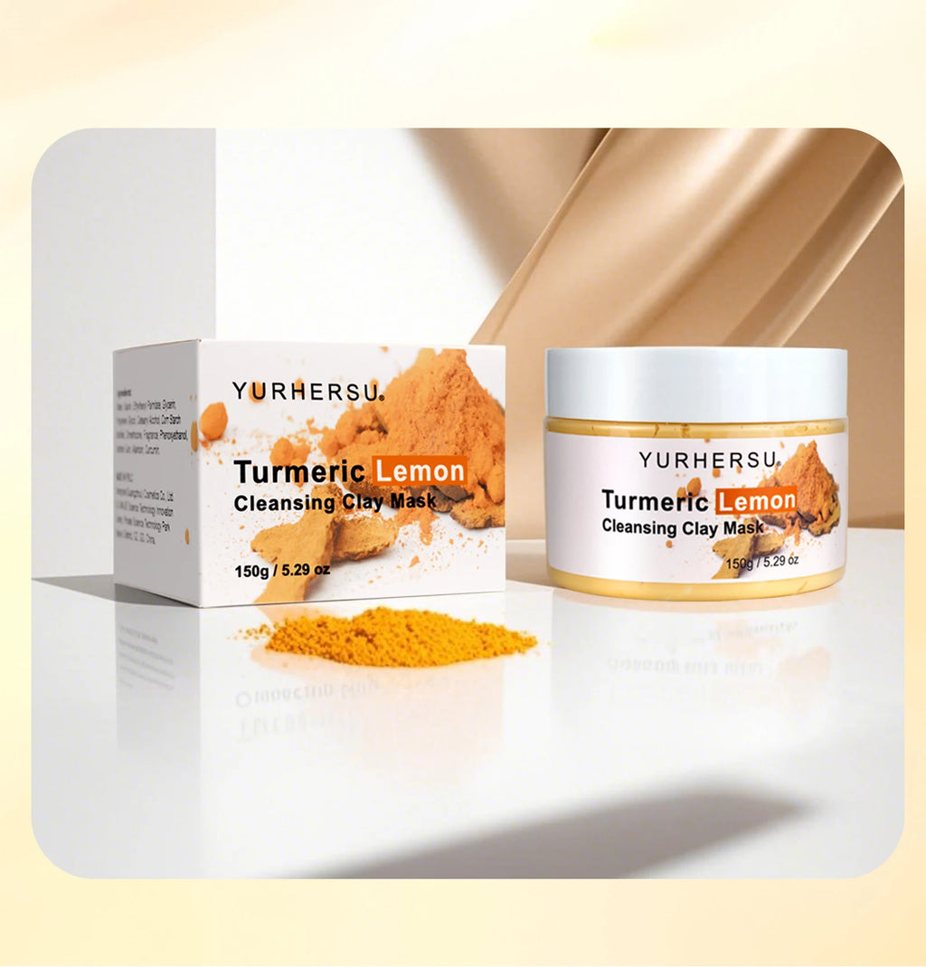 Turmeric & Vitamin C Clay Mask – Deep Cleansing, Pore-Minimizing & Brightening