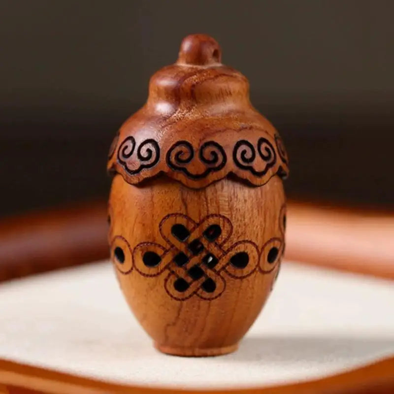 Hollow Carved Wood Aromatherapy Diffuser | Boho Fragrance Decoration