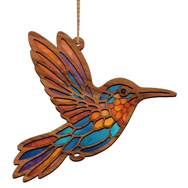 Hummingbird Stained Glass Suncatcher