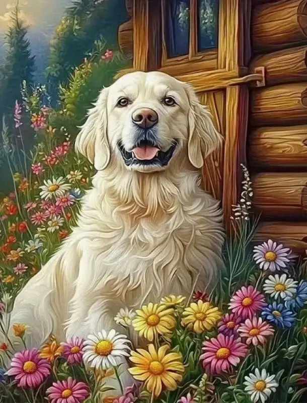 Dog Diamond Painting Kit | Square or Round Drills