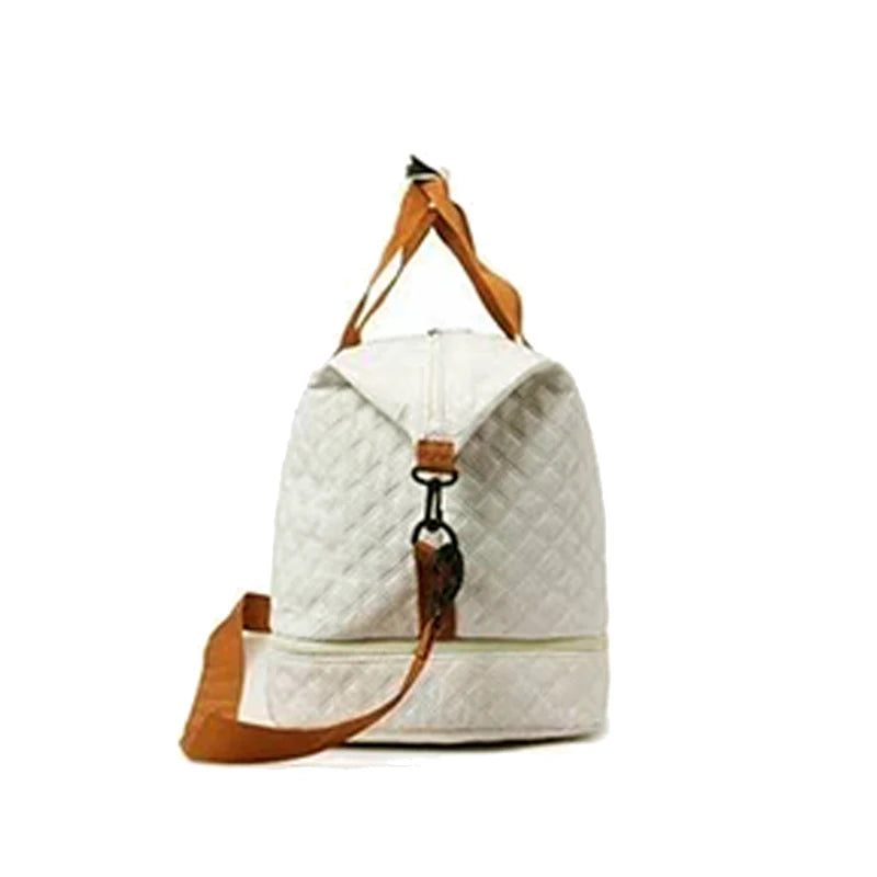 Quilted Travel Duffle Bag | 4 Colors | Wet & Dry Compartment
