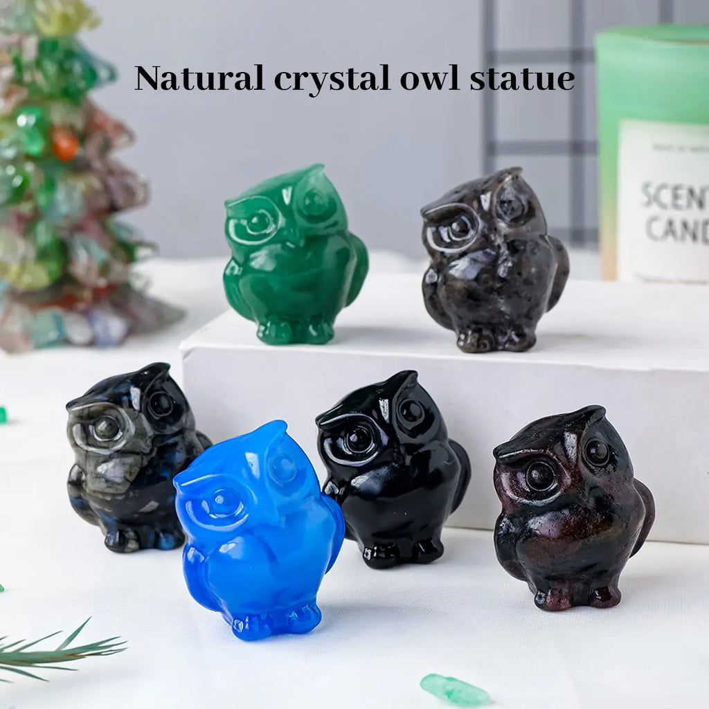 Mini Owl Crystal Figurine | Woodland Wisdom Keepsake